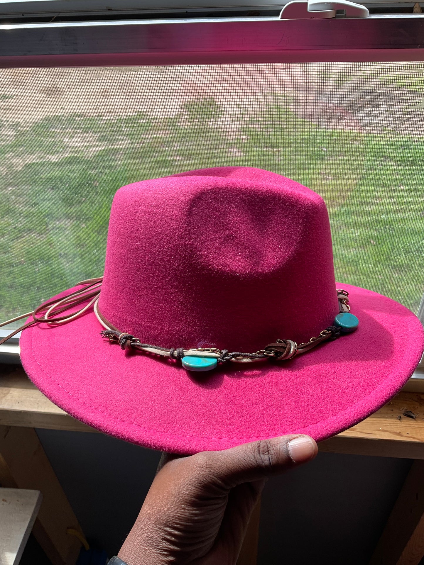 Pink cowboy hat