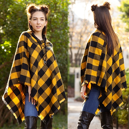 Plaid Poncho